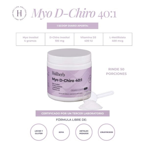 Myo Inositol y D-Chiro Inositol Mezcla 40:1 - Imagen 6